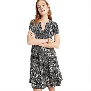 NWOT - Maeve by Anthropologie Tania Tiered Dress - Black and White - XS